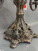 Pair of Three Flame Reed and Barton Renaissance Pattern Candelabras 15x16", Marked 800
