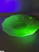 2 Grapevine Motif UV Reactive Plate and Bowl - 8.5" of plate