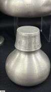 Lunt Silversmith Pewter Decanter With 6 Stems, Some Dents and Wear, Decanter 8.5"