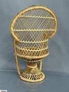 Vintage Wicker Doll Chairs Tallest 17"