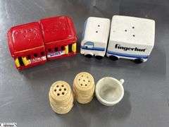 Vintage Salt and Peppers, Figurines, Bell, Toothpick Holder, Some Wear and Dusty