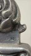 Pair of Polished Pewter Three Footed Candle Holders 48" Tall