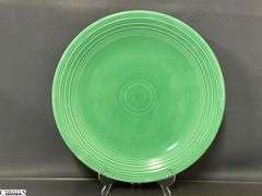 18pcs Fiesta Green Dishes - Charger Platter, Plates, Saucers, Bowls, Cups, 2 Pint Pitcher- 14" of largest