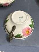 Franciscan Desert Rose Glasses, Mugs, Teacups and Saucers - 7" of largest, some chipping - Approx 36pcs