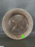 5 pcs Pink Depression Glass - Cream and Sugar, Bowl, Divided Plate, and Dish - 10" of bowl