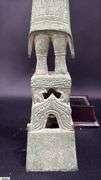 Bronze Standing Figure With Base, Has Info Card In Photo 15" Total Height
