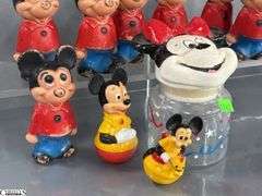 Vintage Mickey Mouse Figures 5.5", Mini Canister, Wobble Mickeys