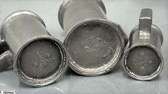 7pcs Graduated Pewter Handled Measuring Cups 4"x7.25" Tall