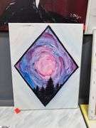 Paintings on Canvas, Paris, Red Accent, Larger 16x20"