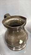 4 J. Abbot Pewter Tankards Some Dents, Tallest 6"