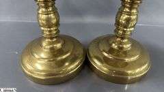 4 Brass Candle Sticks, Victorian Push Up Style Tallest 11.5"