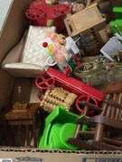 Doll House, with Furniture and Accessories, Other Minis, Some Wear, House 26"x28"
