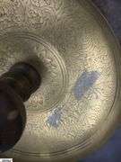 Pair of Brass Candle Sticks With Drip Trays 37"