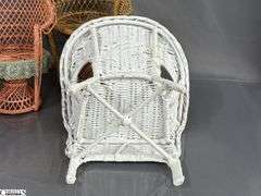 Vintage Wicker Doll Chairs Tallest 17"