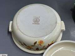 Hall's Jewel Tea Plates, Tray, Covered Dish, 6pcs - 10" of largest piece