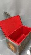 Metal and Copper Mauritania Tuareg Chest With Key 12x6x7" Tall, Wooden Stands In Boxes