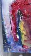 Alummoa Zumigo Winged Figure #2, Mixed Media and Oil Painting on Canvas, Measures 35x55"