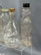 Bottles, Banks, Lincoln Bottle Bank, New England Piggy Bank, Grapette Family Beverage J.W, Dants Tip Bottle, Mexsana Skin Cream Jar