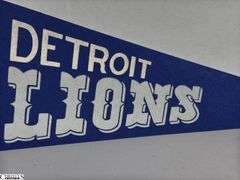 Detroit Lions NFL Pennant Dated 1967
