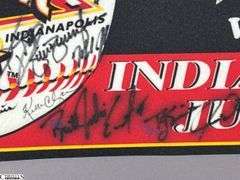2000 & 2001 Baseball Pennants.  2000 Triple-A Indianapolis Indians World Series Champions and 2001 Autographed Victory Field Indianapolis, IN July 11, 2001.