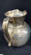 Marked Sterling 3 1/2 Pint Pitcher Monogrammed 7" Tall