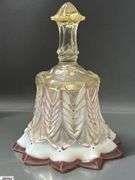 6 Ruffled Edge Glass Bells - 7" of tallest
