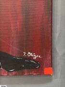 Paintings on Canvas, Paris, Red Accent, Larger 16x20"