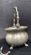 Pewter Pot With Hanger 8"x12" Tall To Swing Handle