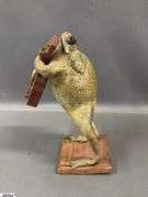 Frog Statues, And Figurines, Tallest Taxidermy Bull Frog Playing String Instrument