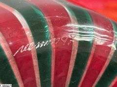 Singed Red and Green Vase, Holiday Placemats, Cloth Napkins, Table Cover