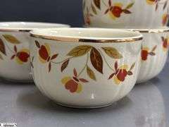 Hall's Jewel Tea Glasses, Teacups, Salt and Pepper - 5.5" of glass
