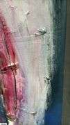 Alummoa Zumigo Winged Figure #2, Mixed Media and Oil Painting on Canvas, Measures 35x55"