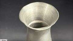 4pcs Pewter Candle Holders and Bud Vase, Tallest 7"