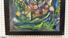 Framed Abstract 23x27" Signed Leanna Arnold