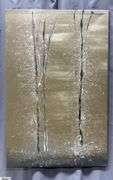 Samuel Tinoco Trees #28, Acrylic Painting on Canvas, Measures 36x55" has hole