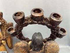 Pair of Angel Five Flame Candle Holders 16" Tall
