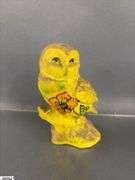 Owl Figurines, and Framed Art, Mineral Does Have Chips, Some Wear and Dusty
