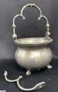 Pewter Pot With Hanger 8"x12" Tall To Swing Handle