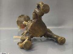 Bronze Eastern Europe Candle Holder With Lotus Pad and Frog 17"