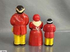 Vintage Aunt Jemima Spice Set, Nutmeg, Paprika, Cinnamon, x2, Uncle Mose Salt and Peppers, Pitchers, All Have Some Wear, 5.5" Tallest