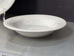 10pcs Fiesta Gray Dishes - Charger Platter, Plates, Bowls, Salt and Pepper - 12" of largest