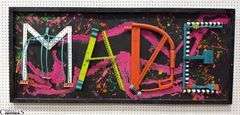 MADE Framed Sign HEAVY Some Wear 74.5x32"