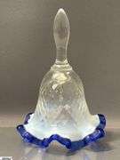 6 Ruffled Edge Glass Bells - 7" of tallest
