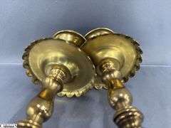 Pair of Brass Candle Sticks 8" Tall