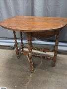 Gate Legged Drop Side Table, 36"x14"x30" Drops 15"