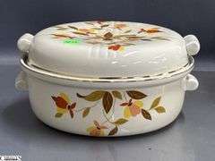 Hall's Jewel Tea Plates, Tray, Covered Dish, 6pcs - 10" of largest piece