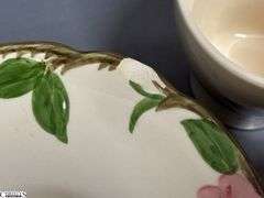 Franciscan Desert Rose Glasses, Mugs, Teacups and Saucers - 7" of largest, some chipping - Approx 36pcs
