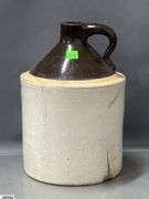 10" Stoneware Crock Jug - has visible crack, some crazing