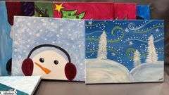 20pcs Painting Party Canvases Winter, Snowmen, Christmas Scenes 11x14"