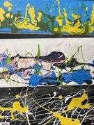 3 Acrylic Paintings Signed By Luis Espinoza Artwork Largest 47x13"